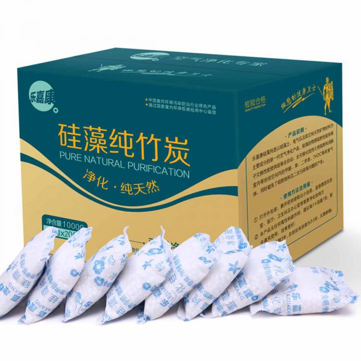 硅藻纯1000g 新房装修 家具去甲醛清除剂活性炭包 免晒+甲醛检测盒+樟木球